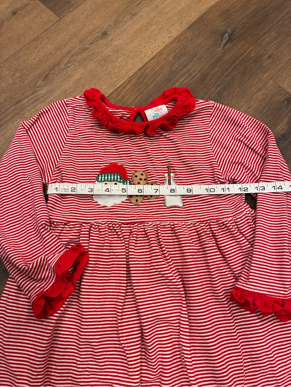Stitchy Fish Red Stripe Christmas Dress Holiday Santa Milk Holiday 7 Girl - Picture 9 of 11